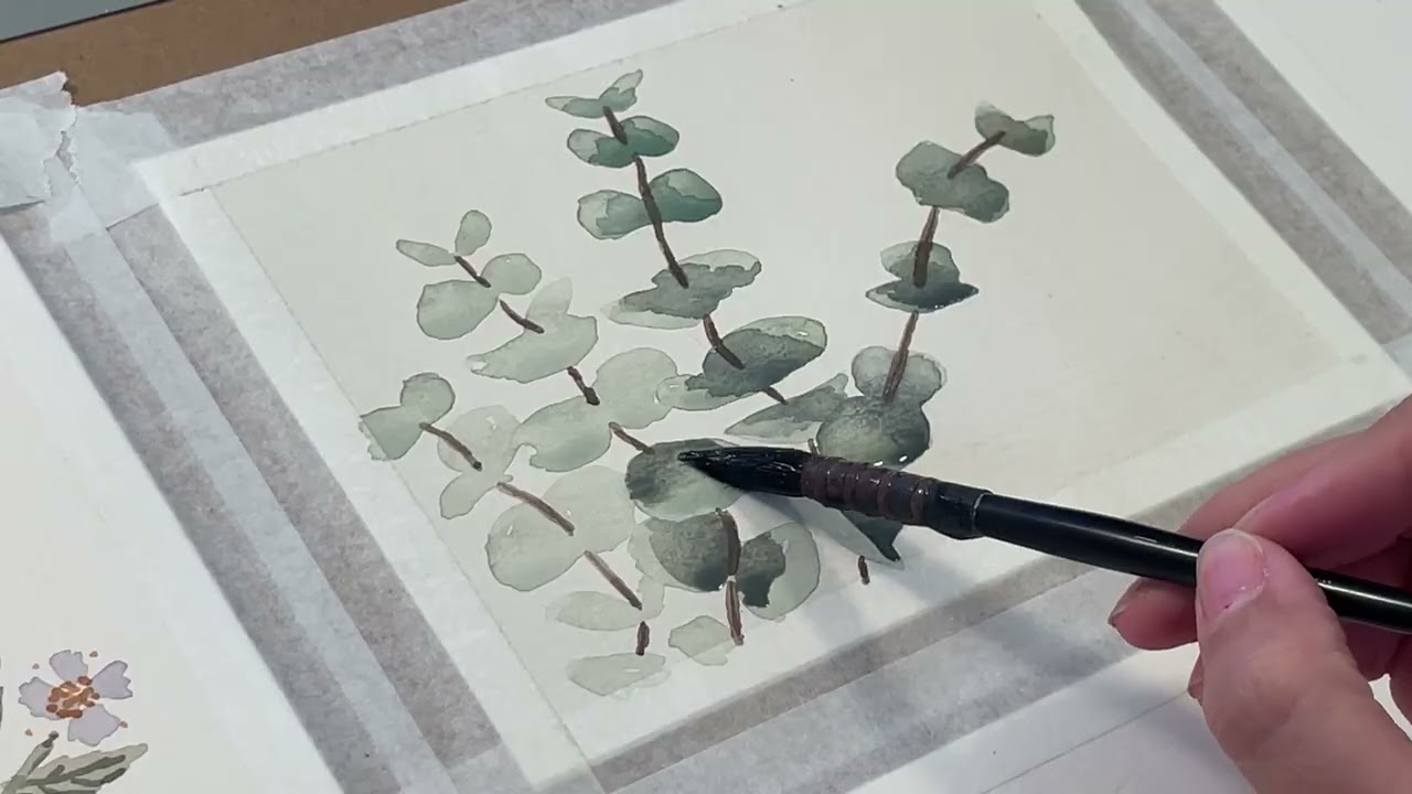 Painting A Calming Eucalyptus Greeting Card