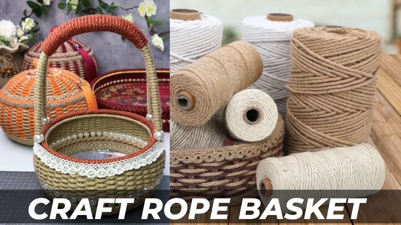 DIY Home Decor Crafting Custom Baskets with Jute Rope 