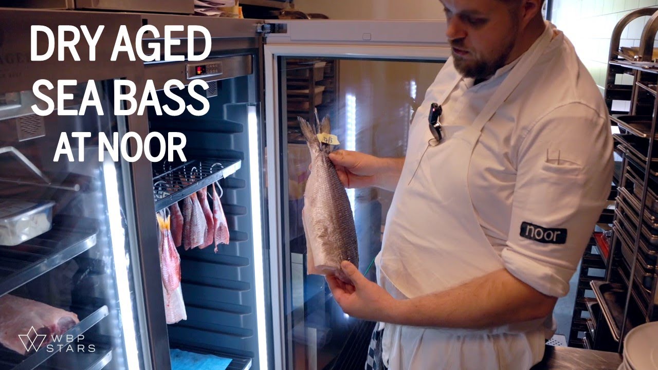 STUNNING DRY AGED SEA BASS at 1 * restaurant Noor by Chef Jeroen Brouwer (The Netherlands)