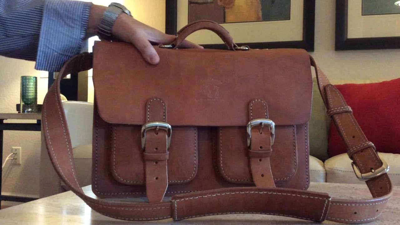 Leather Briefcase/Messenger Bag from White Buffalo Republic of Afton Wyoming