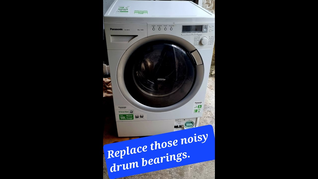 Replace drum bearings on Panasonic NA-148VA2 Washing Machine. Bearing noise or rumbling noise fixed.