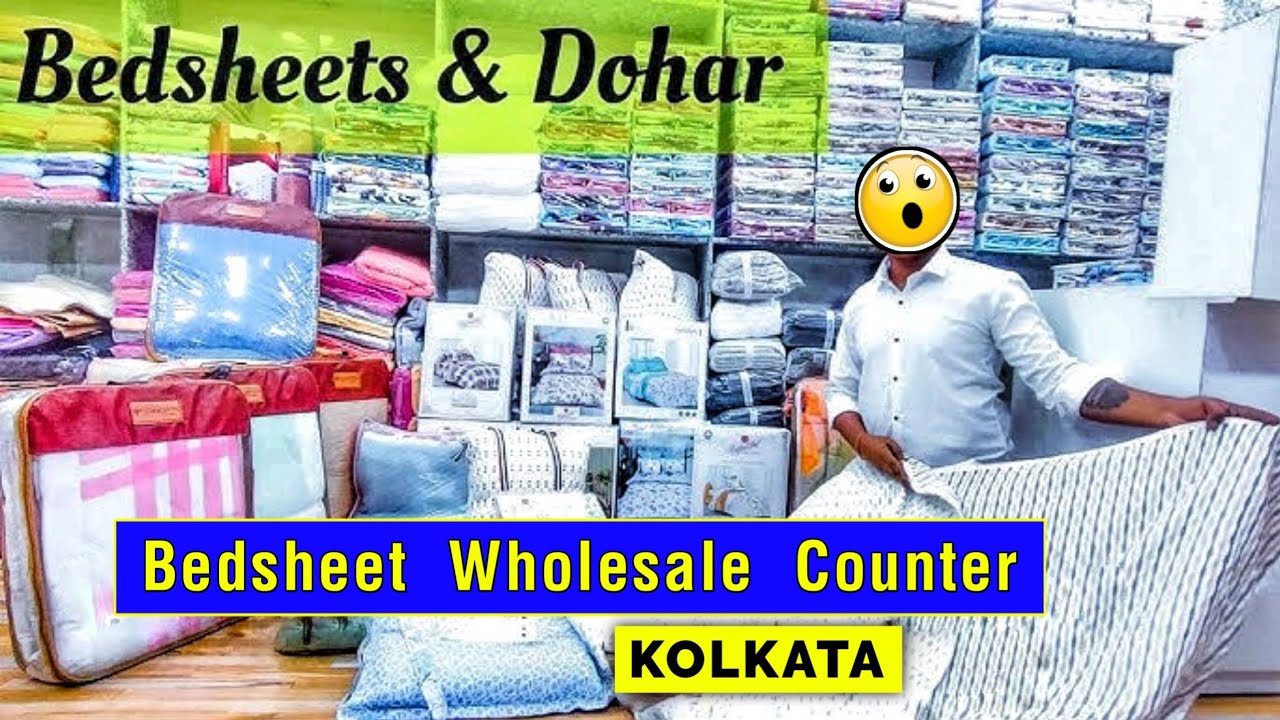 Bedsheet @100/- Wholesale Price in Kolkata | Bedsheet Wholesale Market/ Pure Cotton Bedsheet & Dohar