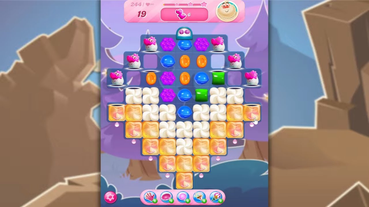 Candy Crush Saga LEVEL 244 NO BOOSTERS (new version)🐟☑️