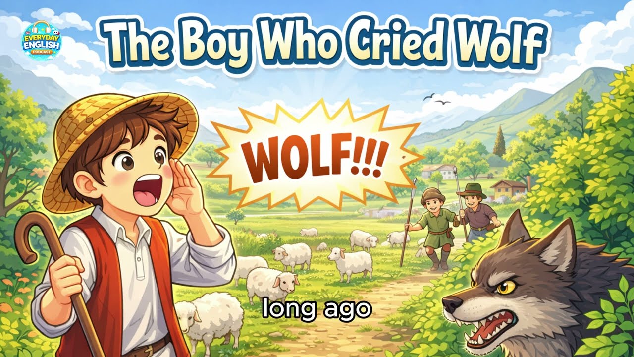 Learn English While Sleeping | The Boy Who Cried Wolf | Slow English Story for Beginners (A2 Level)