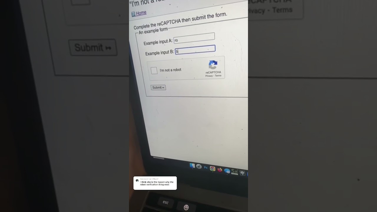 robot fails a recaptcha test **REAL FOOTAGE** #siri #shorts