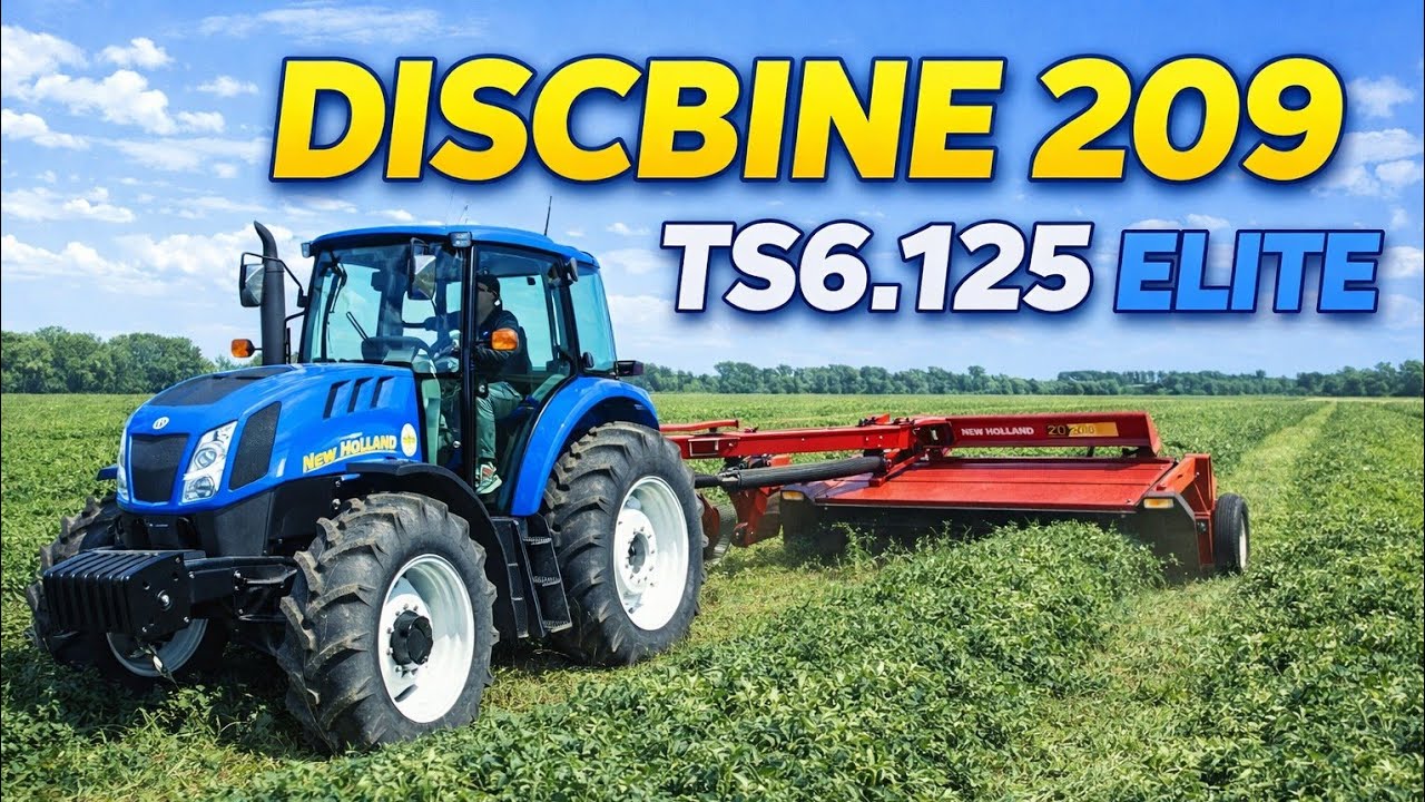 Mira el Gran poder del Discbine 209 con tractor TS6.125 Elite | Corte de forraje r&aacute;pido y eficiente
