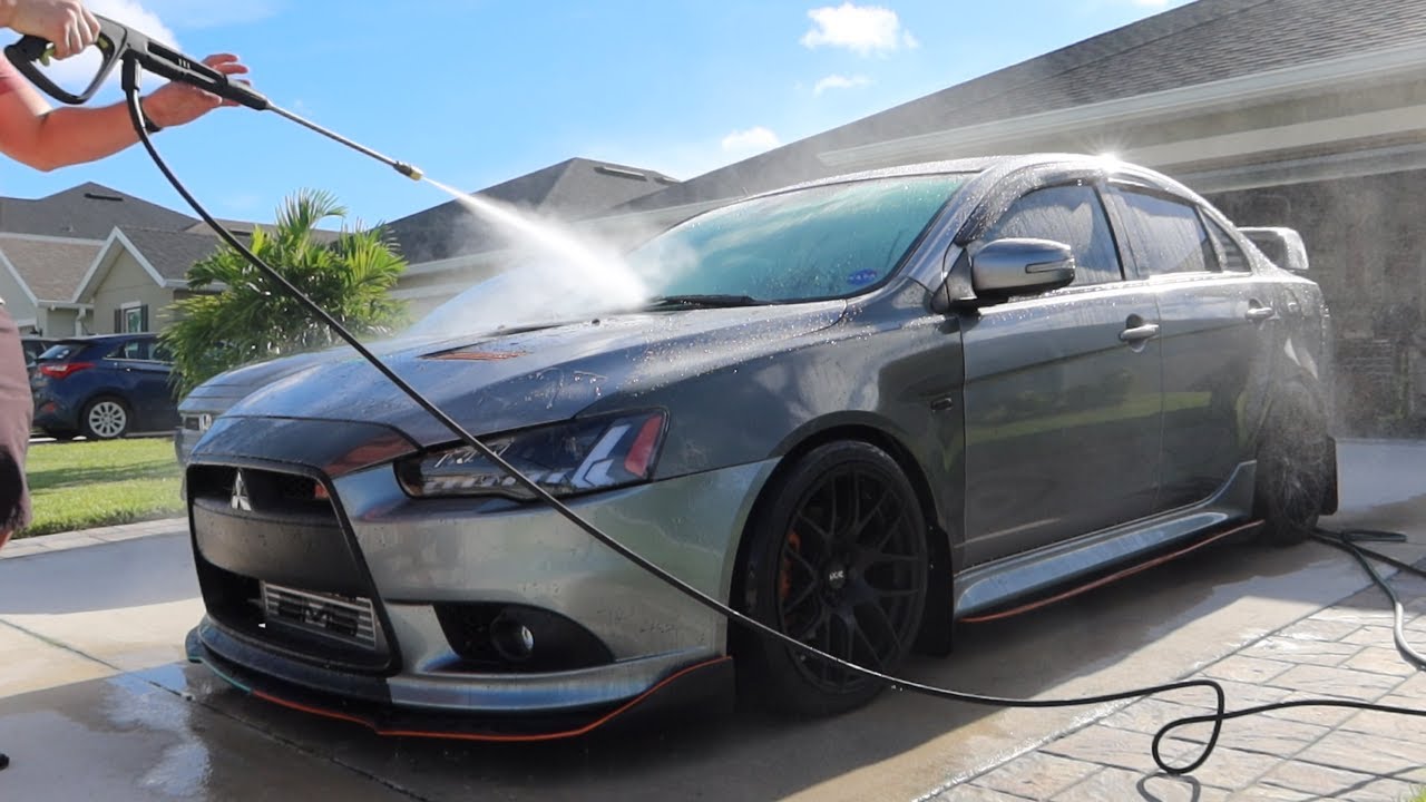 Lancer Wrap Prep (removing front lip and side skirt extensions)