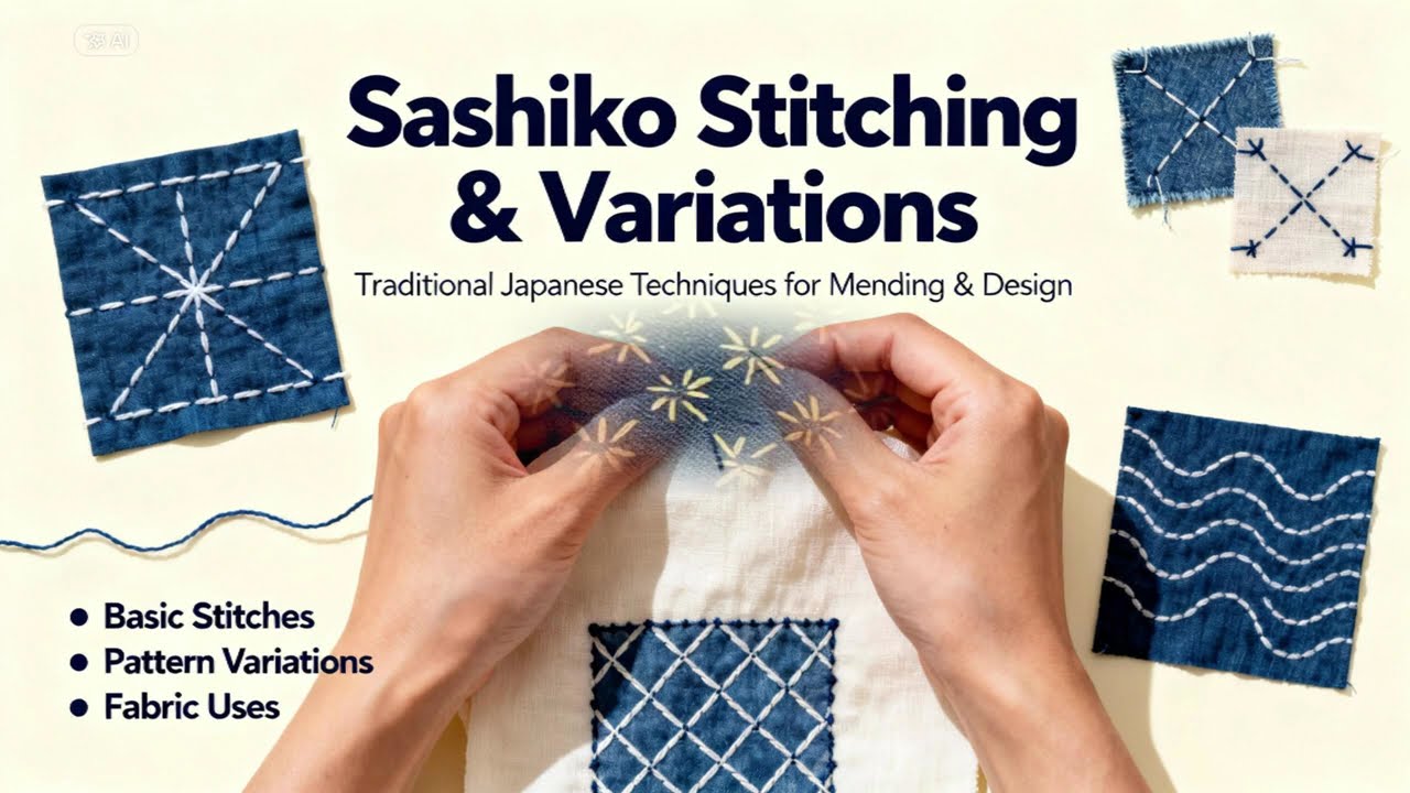 From Grid to Pattern: Sashiko Technique for Beginner