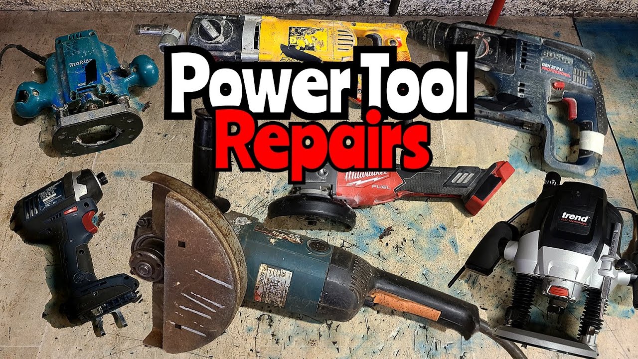Repairing power tools, makita, milwaukee, bosch, dewalt, and trend tools