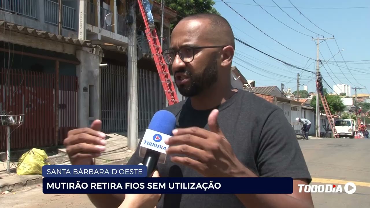 SANTA BÁRBARA D’OESTE: MUTIRÃO RETIRA FIOS SEM UTILIZAÇÃO