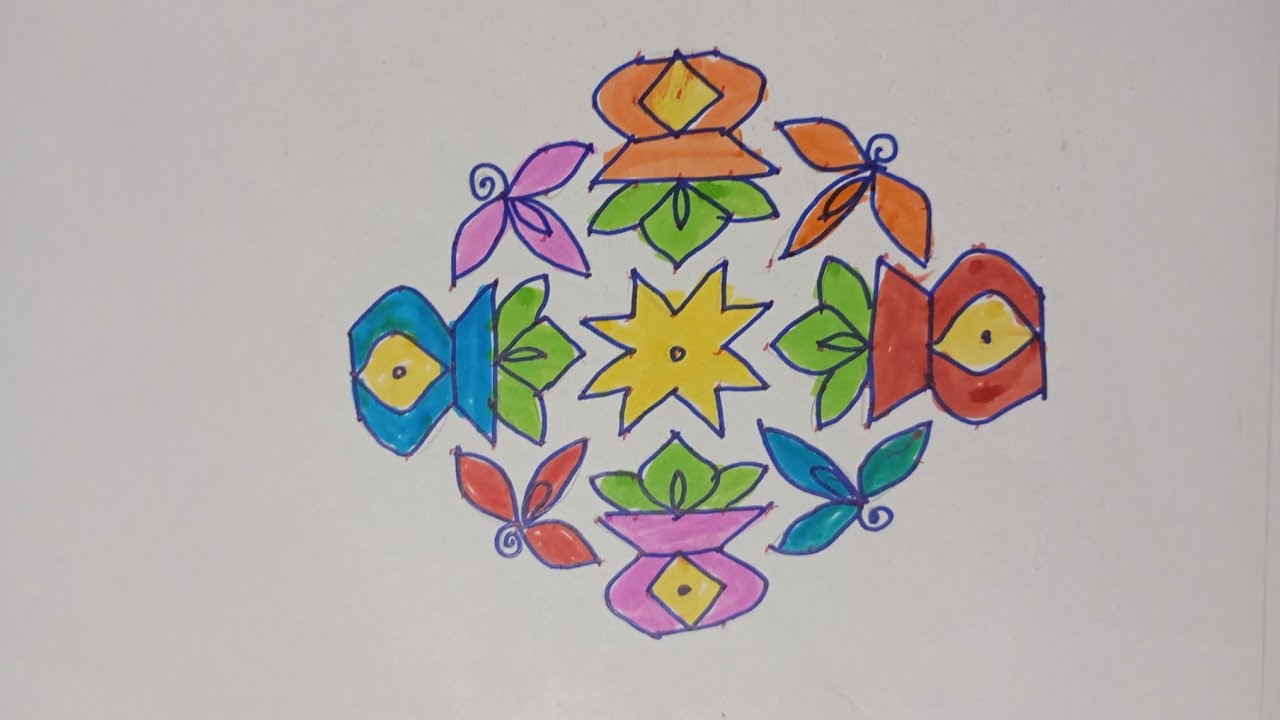 Rangoli 13*3 *3 dots 