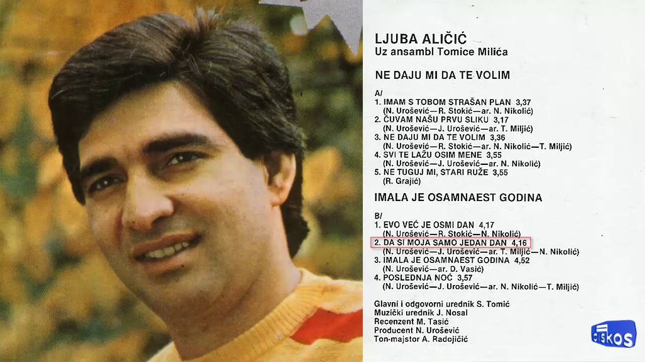 Ljuba Alicic - Da si moja samo jedan dan - (Audio 1984)