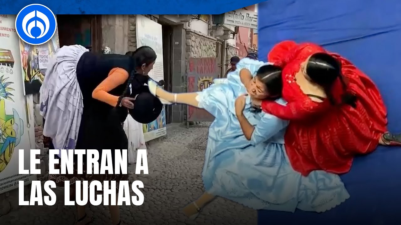 Cholitas bolivianas se ponen máscaras de lucha libre por esta razón