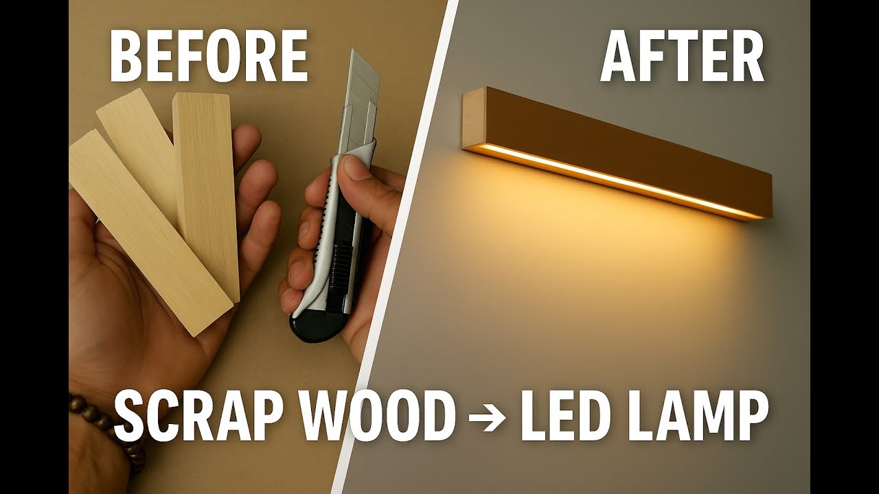 DIY Scrap Wood LED Wall Lamp &mdash; Budget Ambient Light Build With Basic Tools
