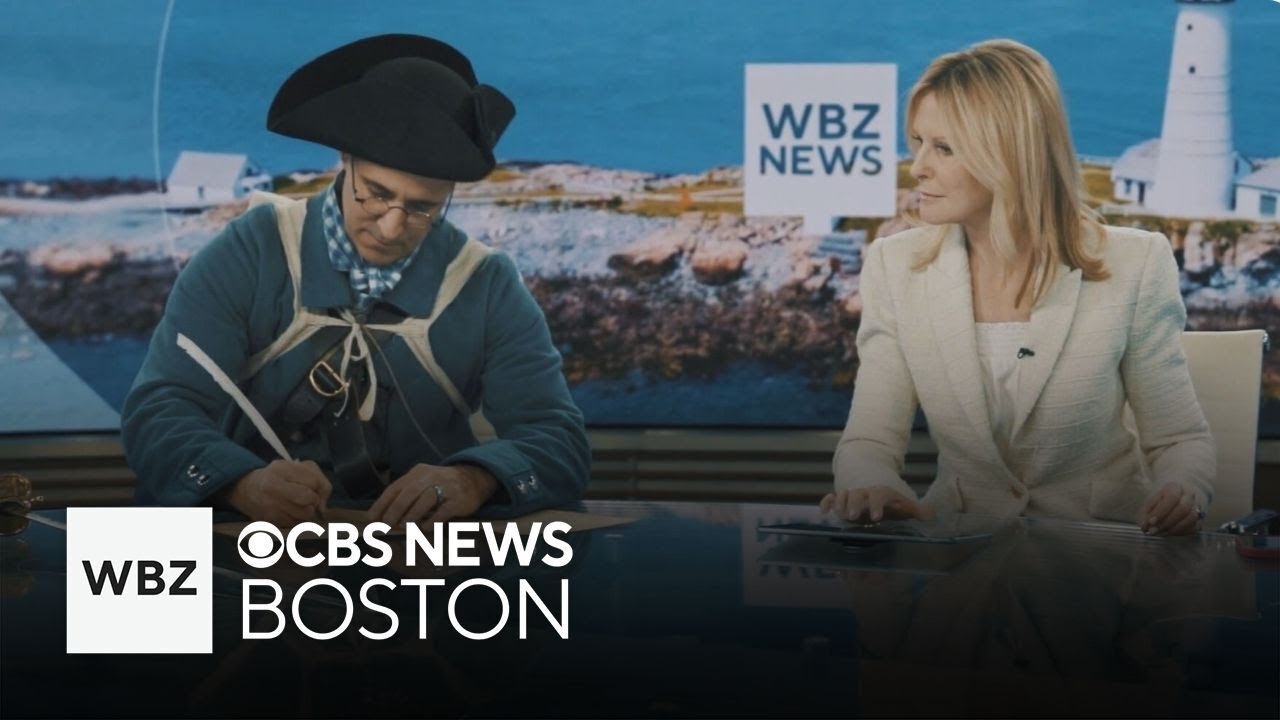 Colonial minutemen visit WBZ