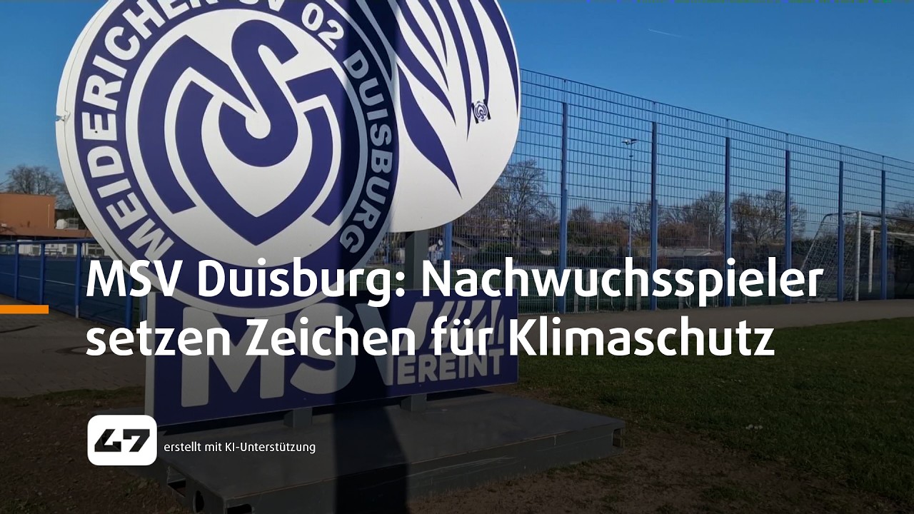 STUDIO 47 .live | MSV DUISBURG: NACHWUCHSSPIELER SETZEN ZEICHEN FÜR KLIMASCHUTZ