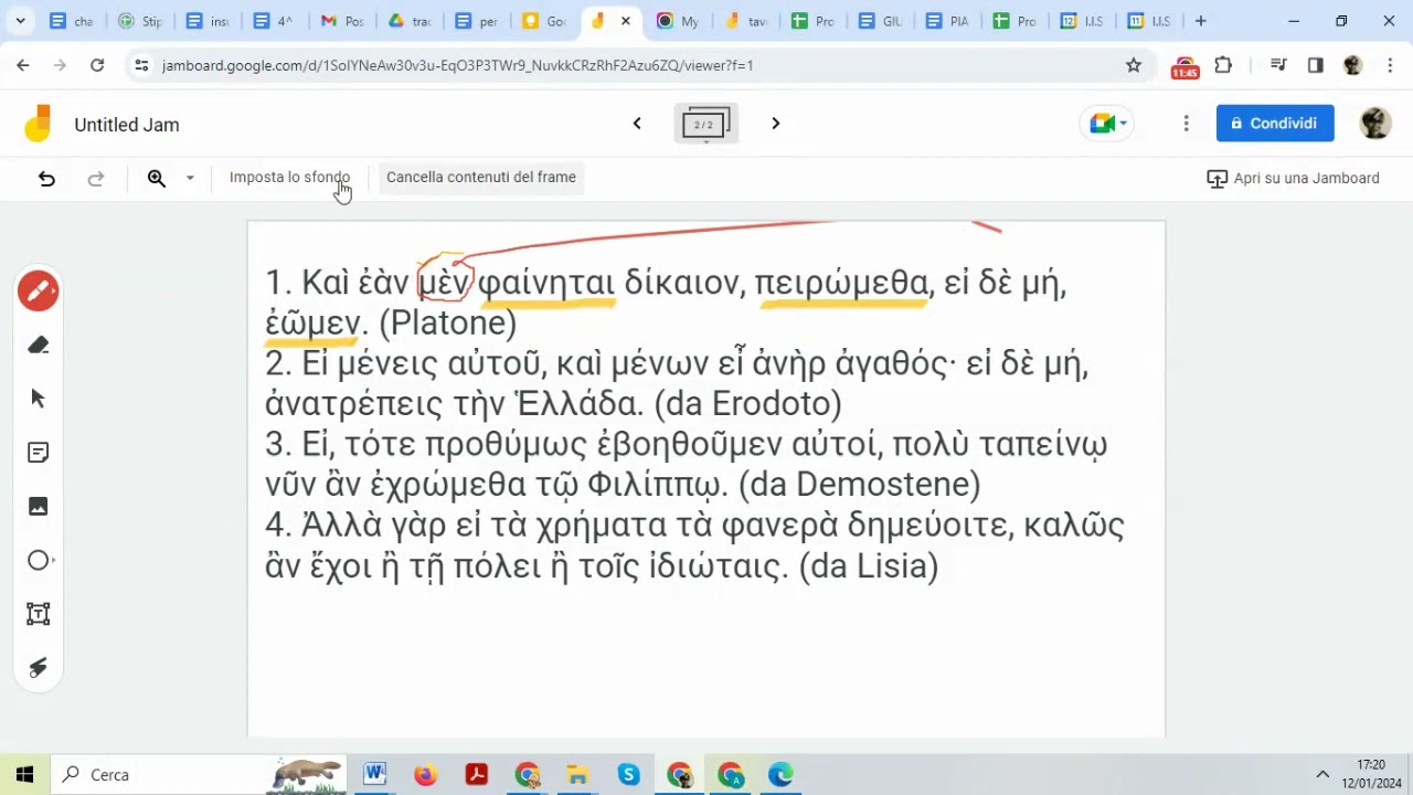 Periodo ipotetico in Greco