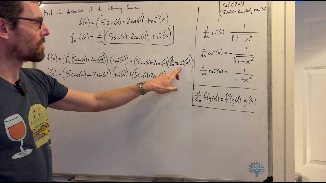More Examples of Derivatives Involving Inverse Trig Functions