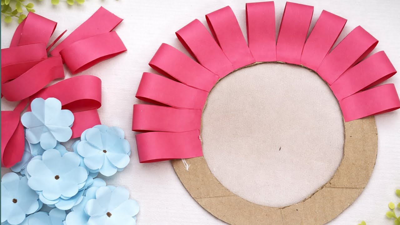Beautiful Flower Wall Hanging/ Paper Craft For Home Decoration/ Easy flower making with paper diy 