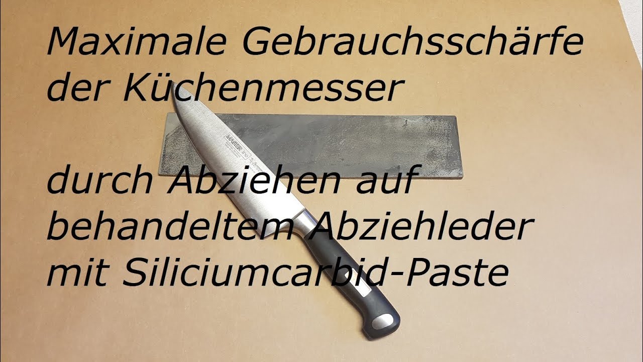SiC-Pasten- Leder zum Entgraten und Scharfhalten der Messer
