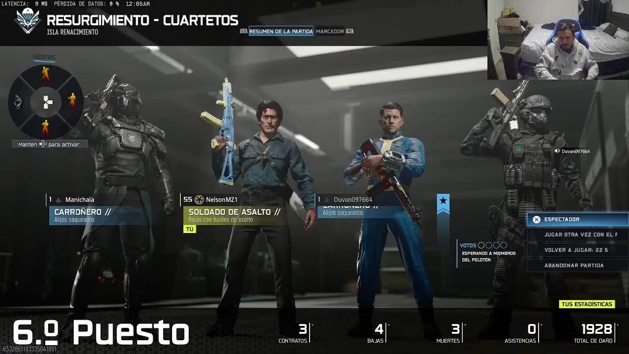 Warzone en vivo/  Soy manco pero constante