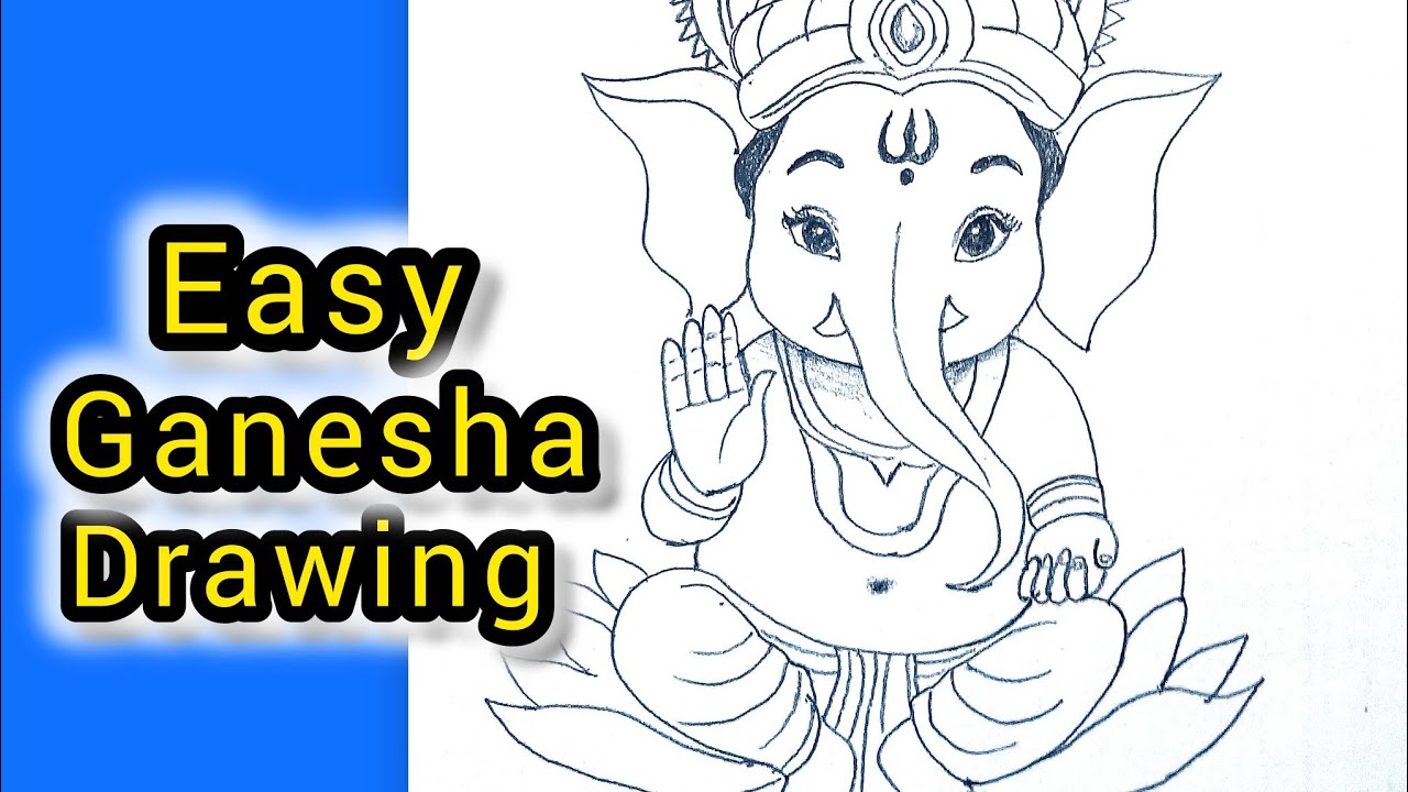 Shree Ganesh Ji Easy Drawing Step by Step | Ganpati Bappa Sketch for Beginners 🙏 | Artist priyanshu