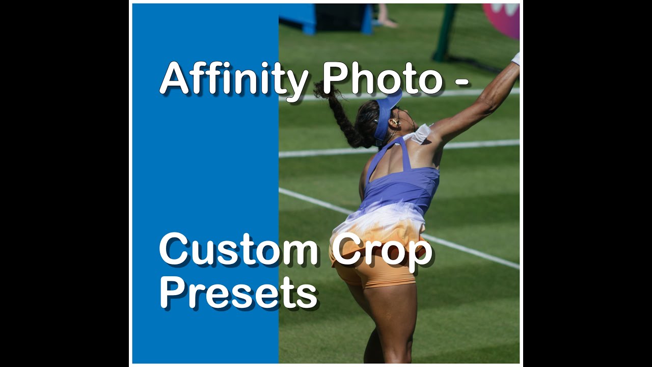 Affinity Photo.- Custom Crop Presets