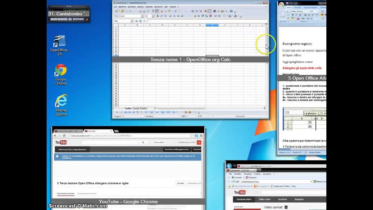 7 Quarta Lezione Open office 2° parte   Creare la scheda di geografia