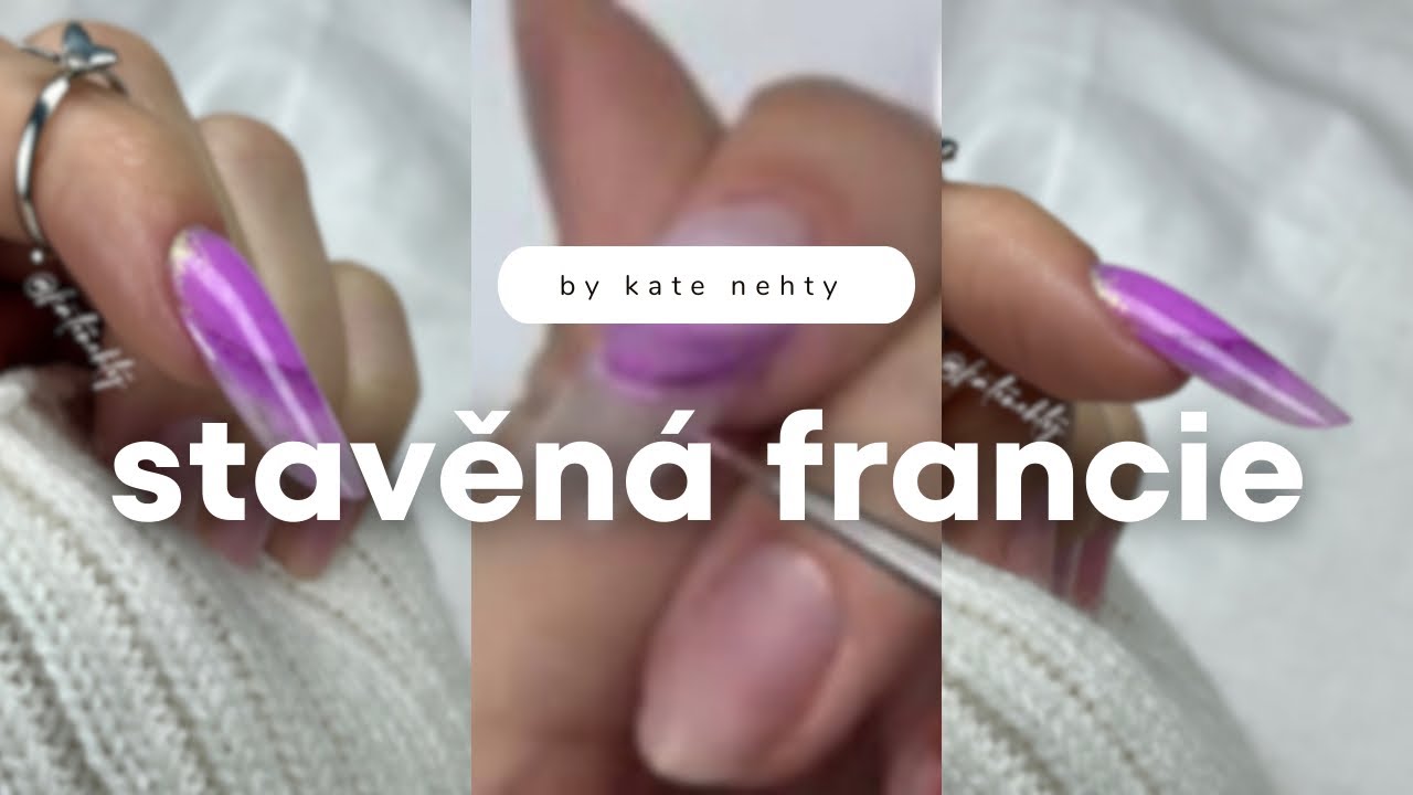Dvojitá stavěná francie 💅🏻 prodloužení pomocí tipu | Kate nehty