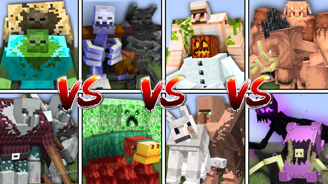 ALL MUTANT MOB DUO ALLIANCE TOURNAMENT in  MINECRAFT MOB BATTLE