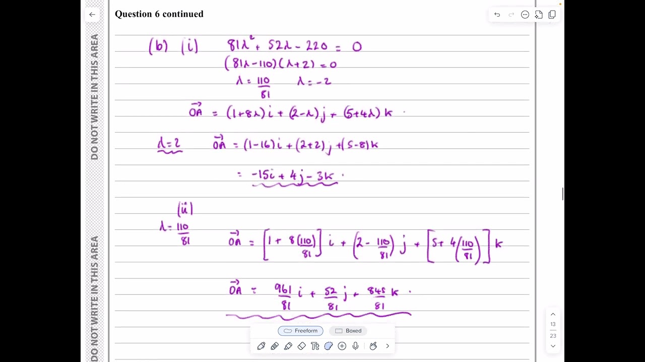 IAL, Edexcel, June 2024, P4, Q6, Vectors in 3D, Scalar Product, Pure, Nick Peters, WMA14/01