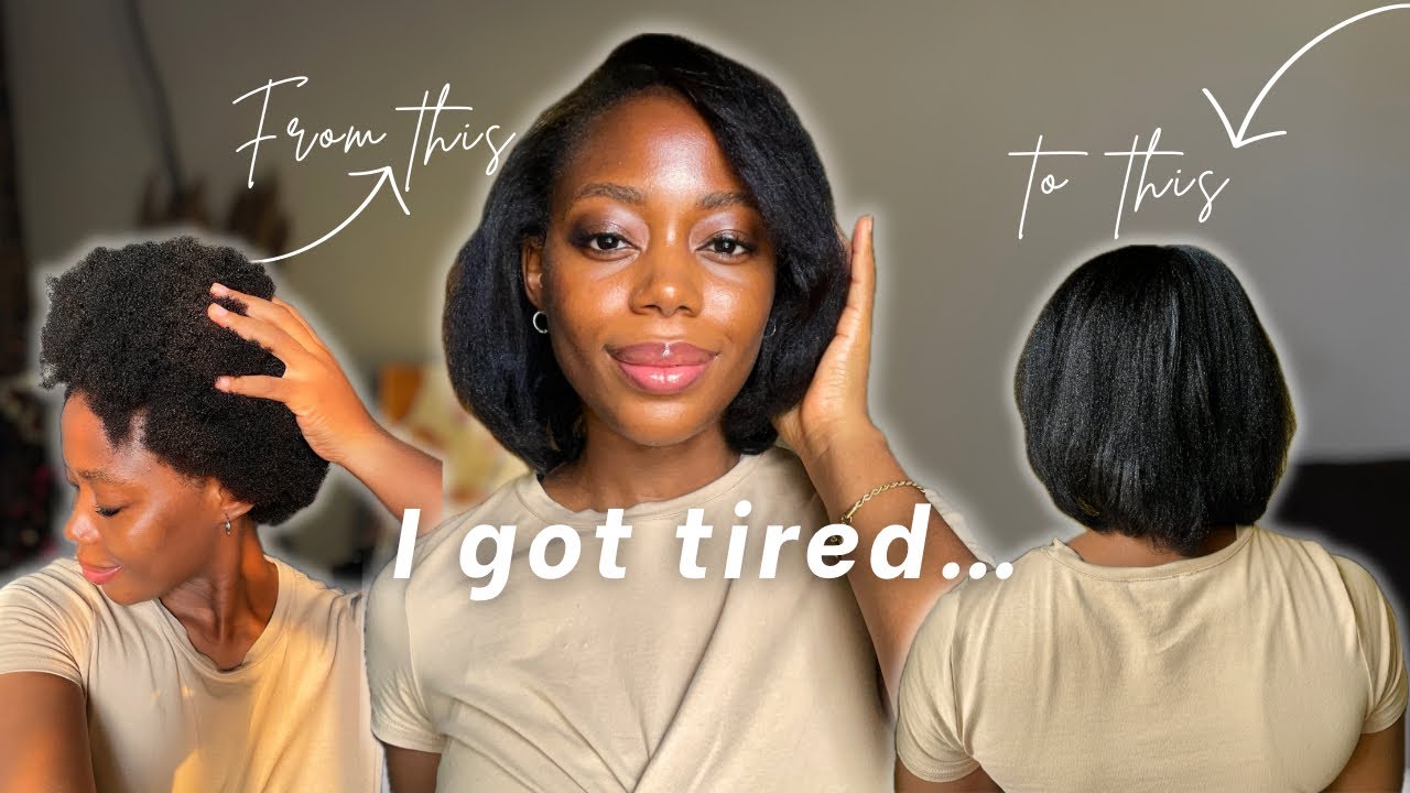 vlog: I impulsively relaxed my 4C natural hair at home ! this was freeing …