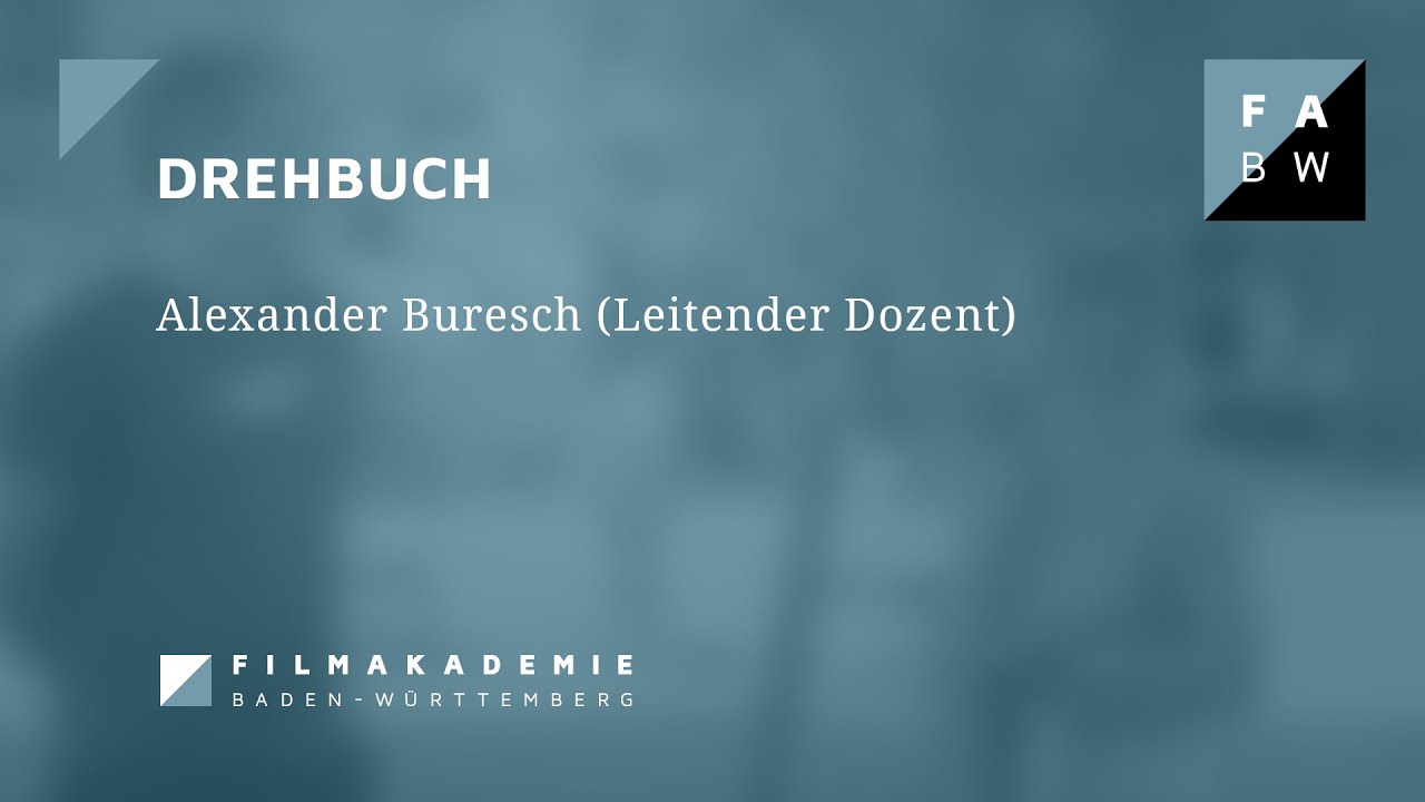 Drehbuch - Gespr&auml;ch mit Alexander Buresch (Leitender Dozent)