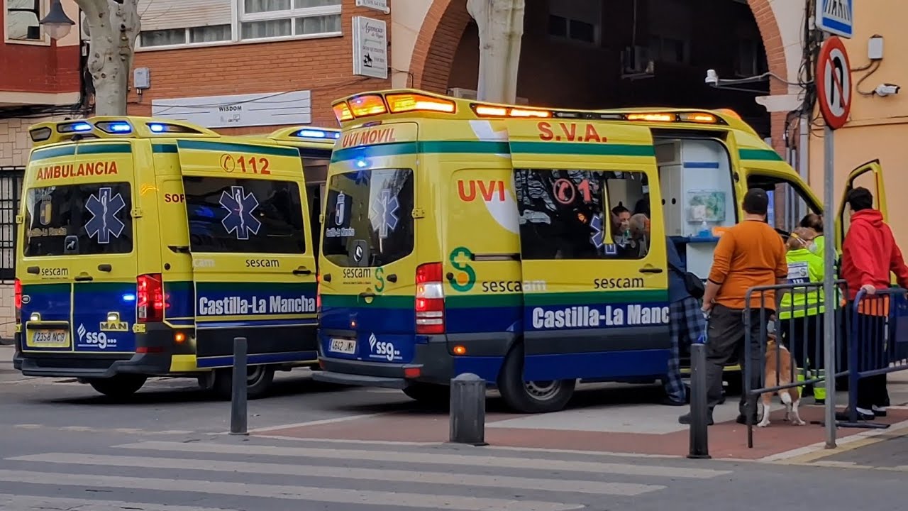 Ambulancias SVB & UVI MÓVIL SVA + BUL Bomberos 1006 + Policía Local & Nacional |📍Alcázar de San Juan