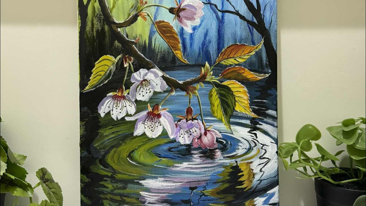 Serene Nature  Acrylic Painting  || Highlights 
