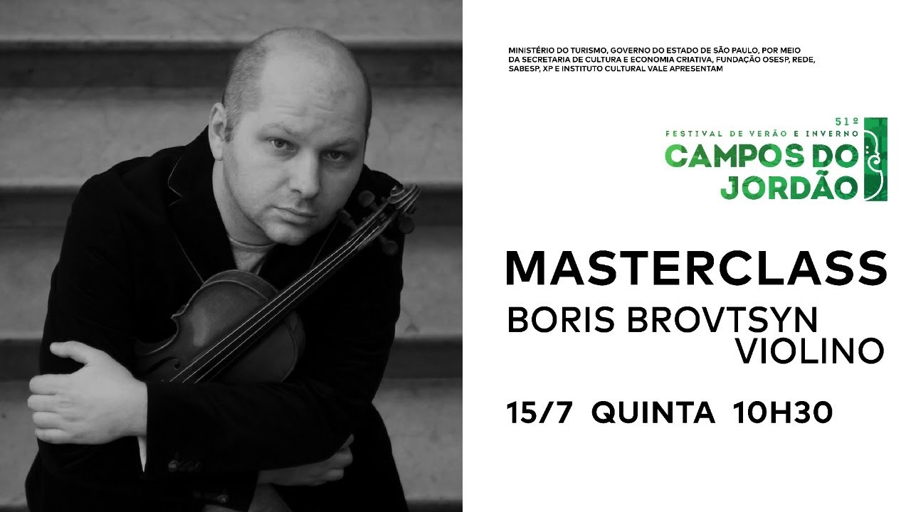 #FestivaldeCamposdoJordão MASTERCLASS VIOLINO: Boris Brovtsyn