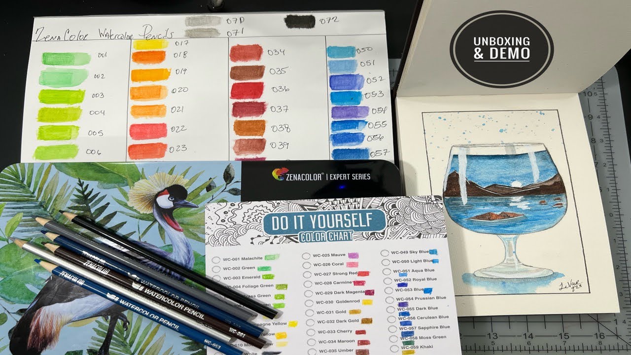 Zenacolor Watercolor Pencils Unboxing & Demo (72 Count)