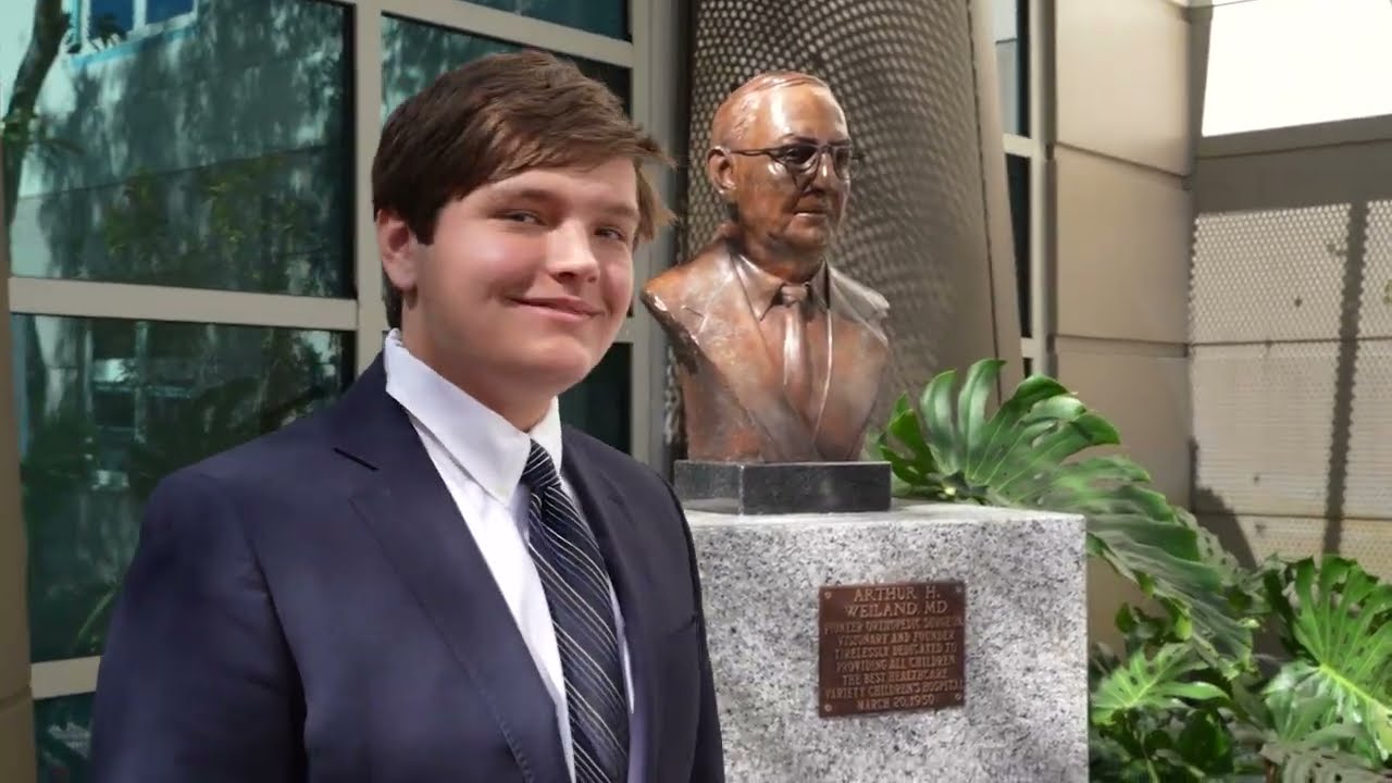 Nicklaus Children’s Hospital unveils a bust in memory of hospital founder Dr. Arthur H. Weiland