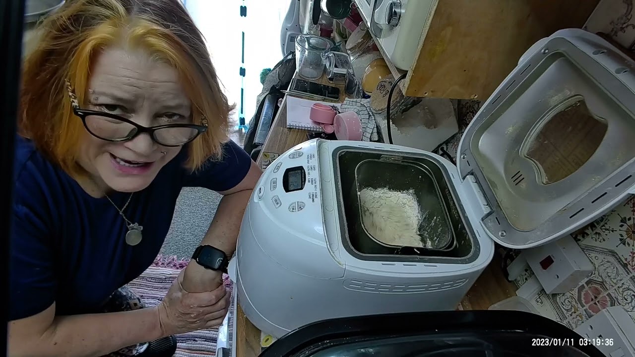 making doughnuts mixed in bread maker