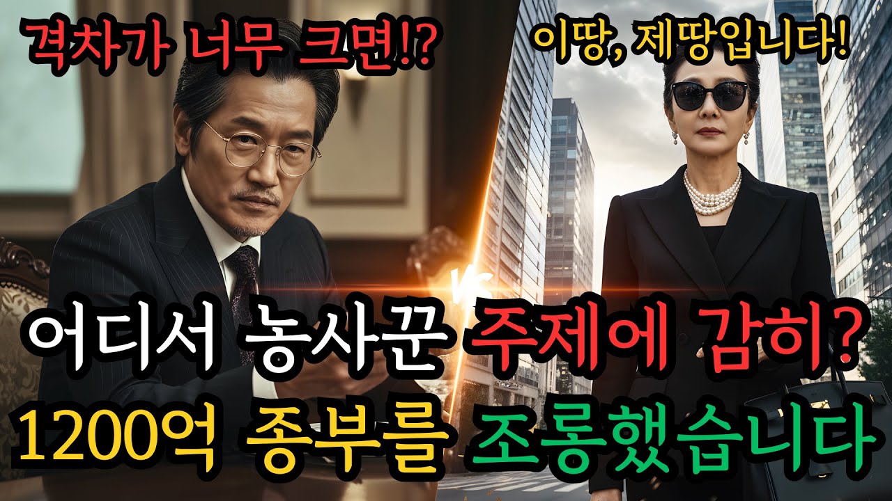 어디서 농사꾼 주제에 감히?1200억 종부를 조롱했습니다.#상견례#참교육#시니어사연