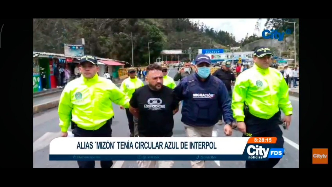 Alias 'Mizón', buscado por varios delitos en Colombia, es entregado a las autoridades - City TV