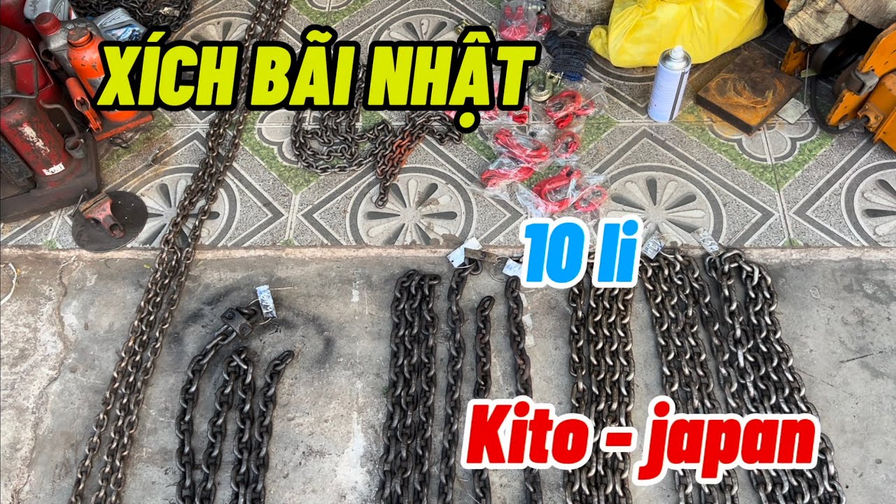 Xích 10 li Nhật - cẩu khỏe - kéo bền - chữ kito - japan  in nổi trên xích không bao Jo sợ mua lầm