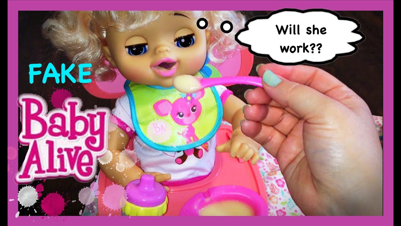 FAKE Baby Alive Doll Test to See if She Works Feeding and Changing!