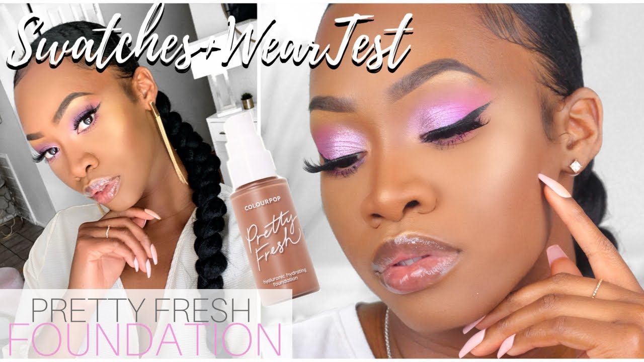 COLOURPOP Pretty Fresh Foundation SWATCHES + WEAR TEST | Same as Tinted Moisturizer? | Maya Galore