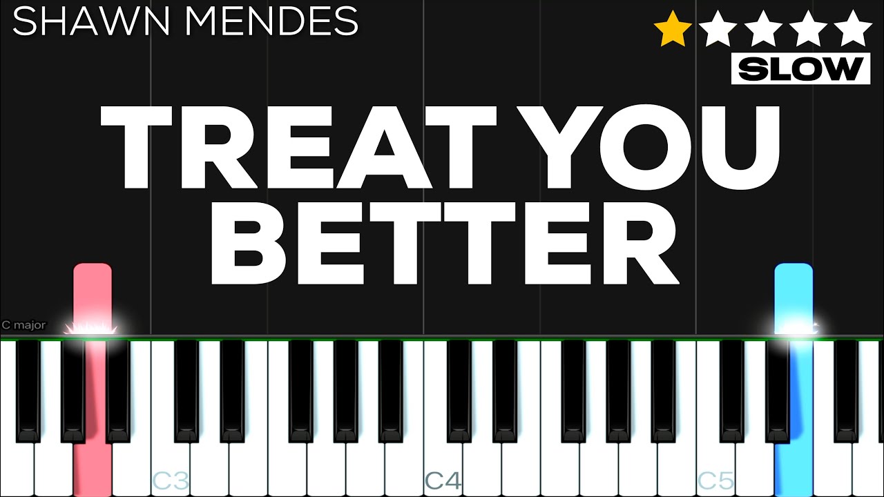 Shawn Mendes - Treat You Better | EASY SLOW Piano Tutorial