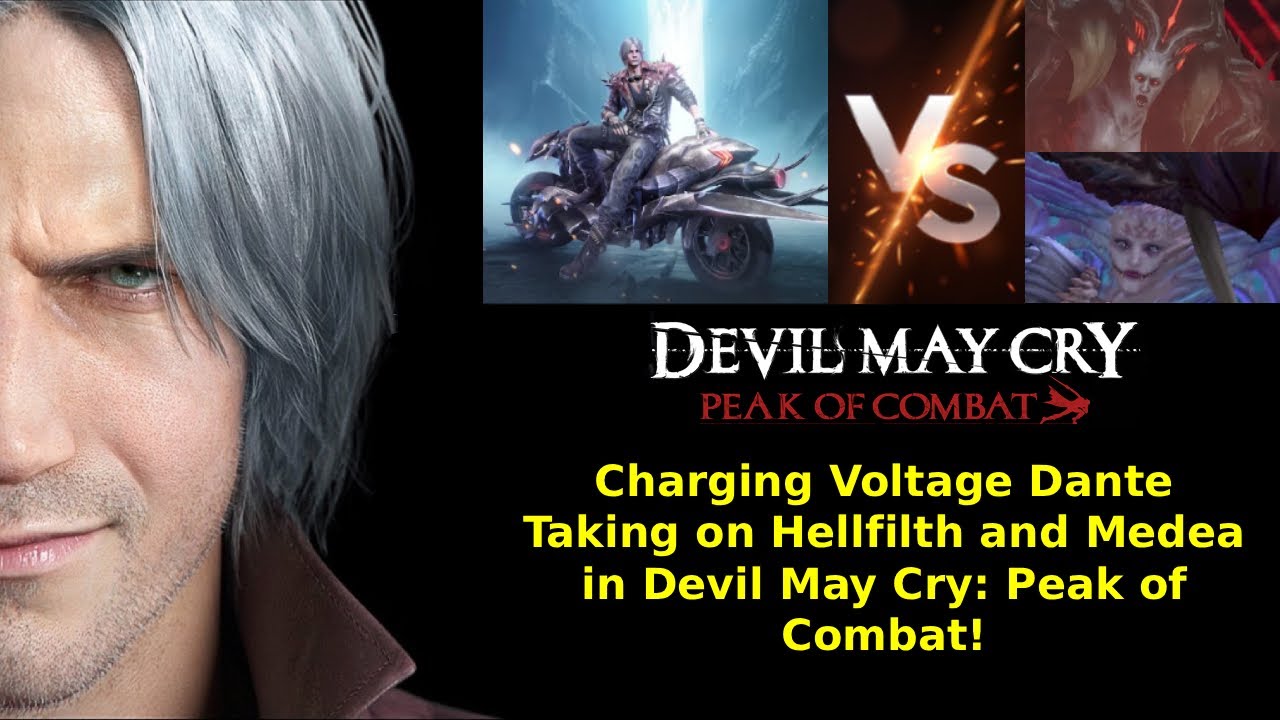 Devil May Cry: Peak of Combat - Charging Voltage Dante Taking On Hellfilth and Medea