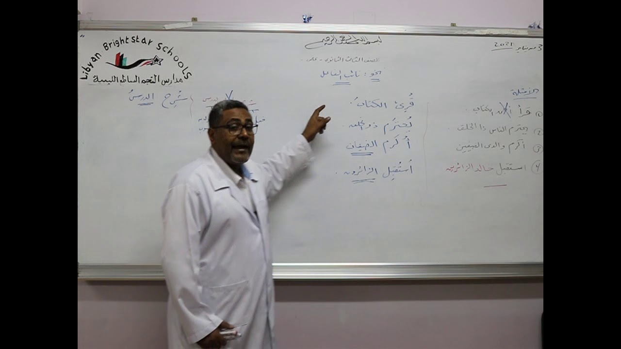 مادة اللغة العربية للصف الثالث الثانوي العلمي /  نحو -  نائب الفاعل