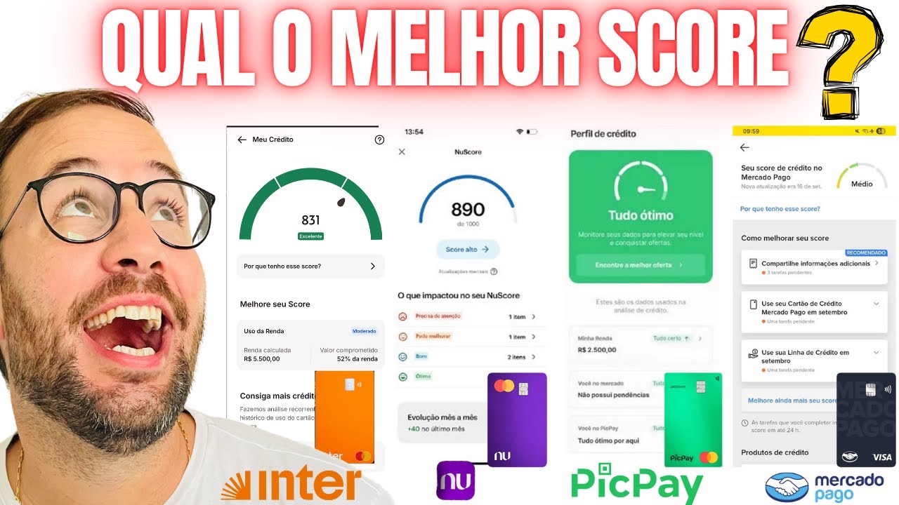 ALERTA! 🚨 O Score Interno que Mais Funciona HOJE: NUBANK, INTER, PICPAY ou MERCADO PAGO?