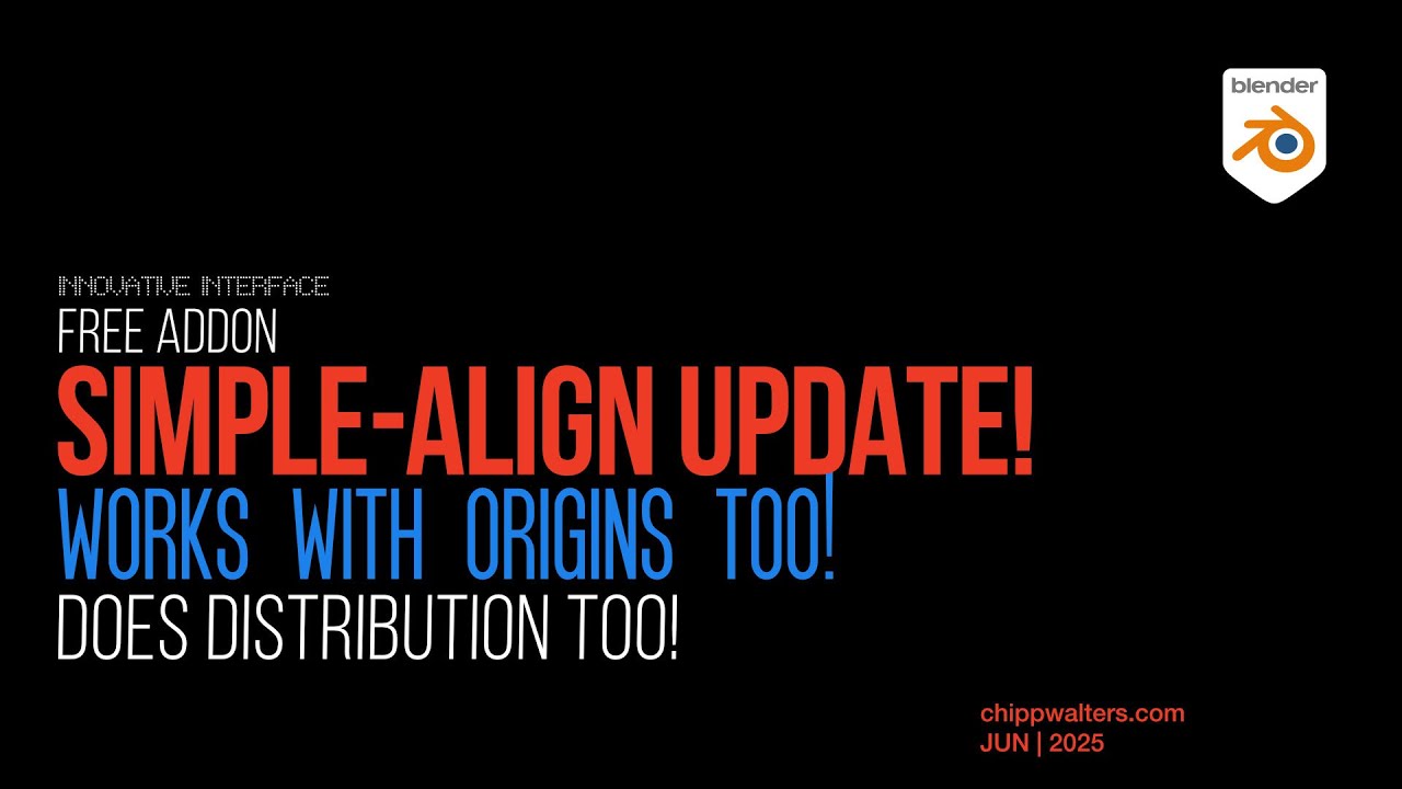 FREE SIMPLE-ALIGN Blender addon update