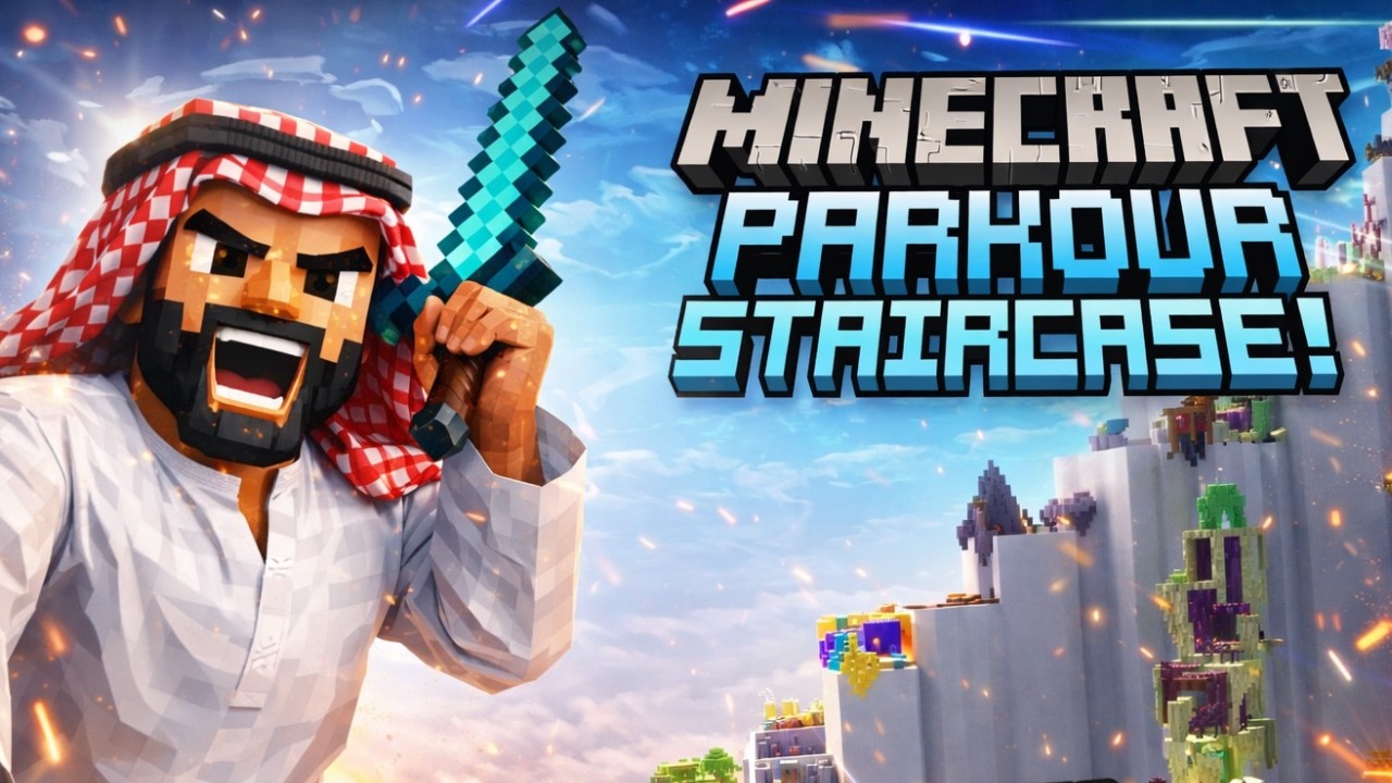 Minecraft Parkour Staircase Challenge – Can I Reach The Top? 😱